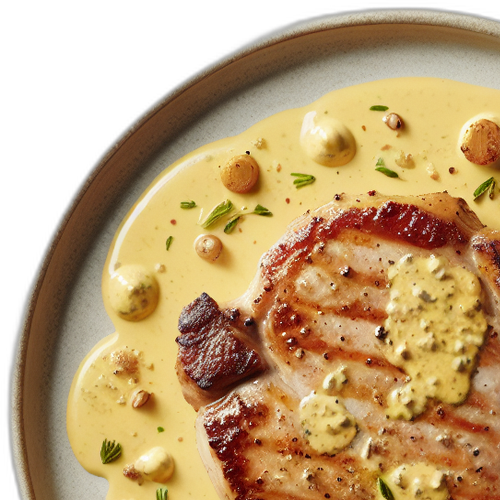 French Pork Chops with Mustard Sauce